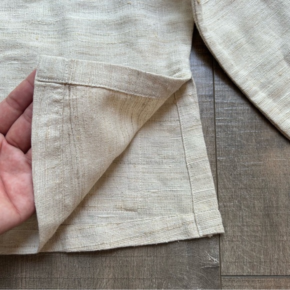 NWT J. Jill Tie-Front Silk/ Cotton Blazer Jacket, Large Petite, Oatmeal - Picture 5 of 12